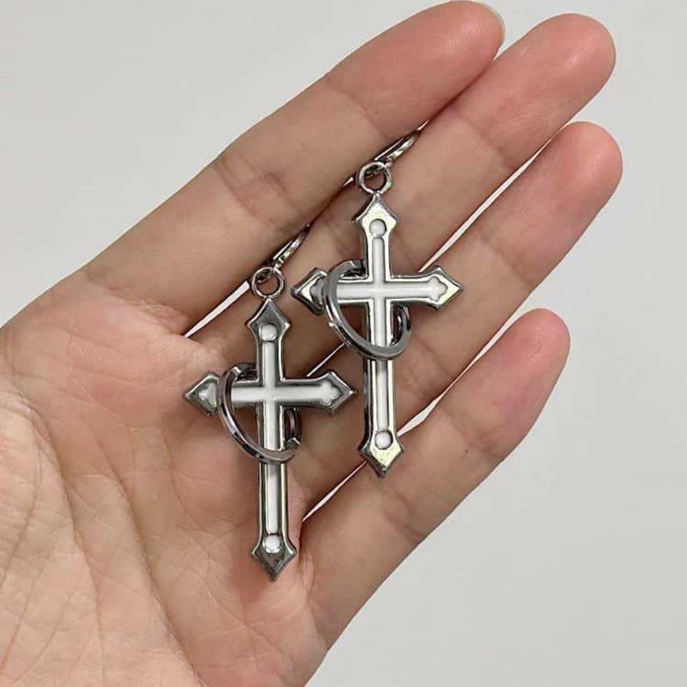 Rock Gothic Sliver Color Circu - đánh giá và giá Men Accessories Aesthetic