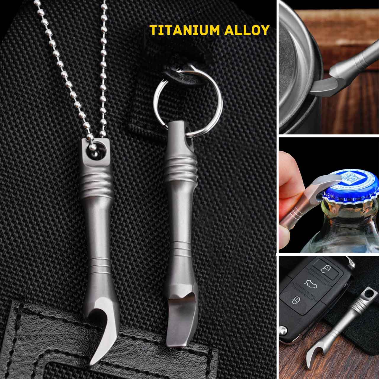 TC4 Titanium Alloy Crowbar Min - đánh giá và giá Keychain Multi Tool