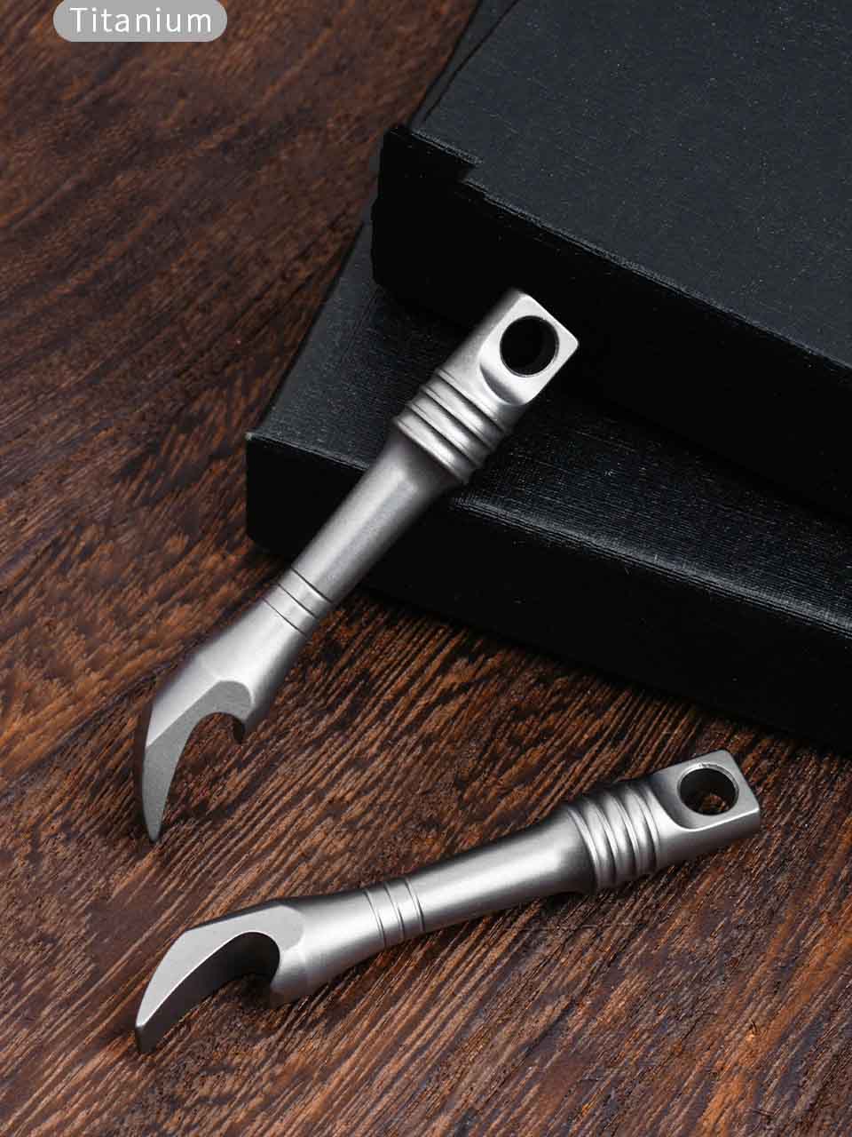 TC4 Titanium Alloy Crowbar Min - đánh giá và giá Keychain Multi Tool