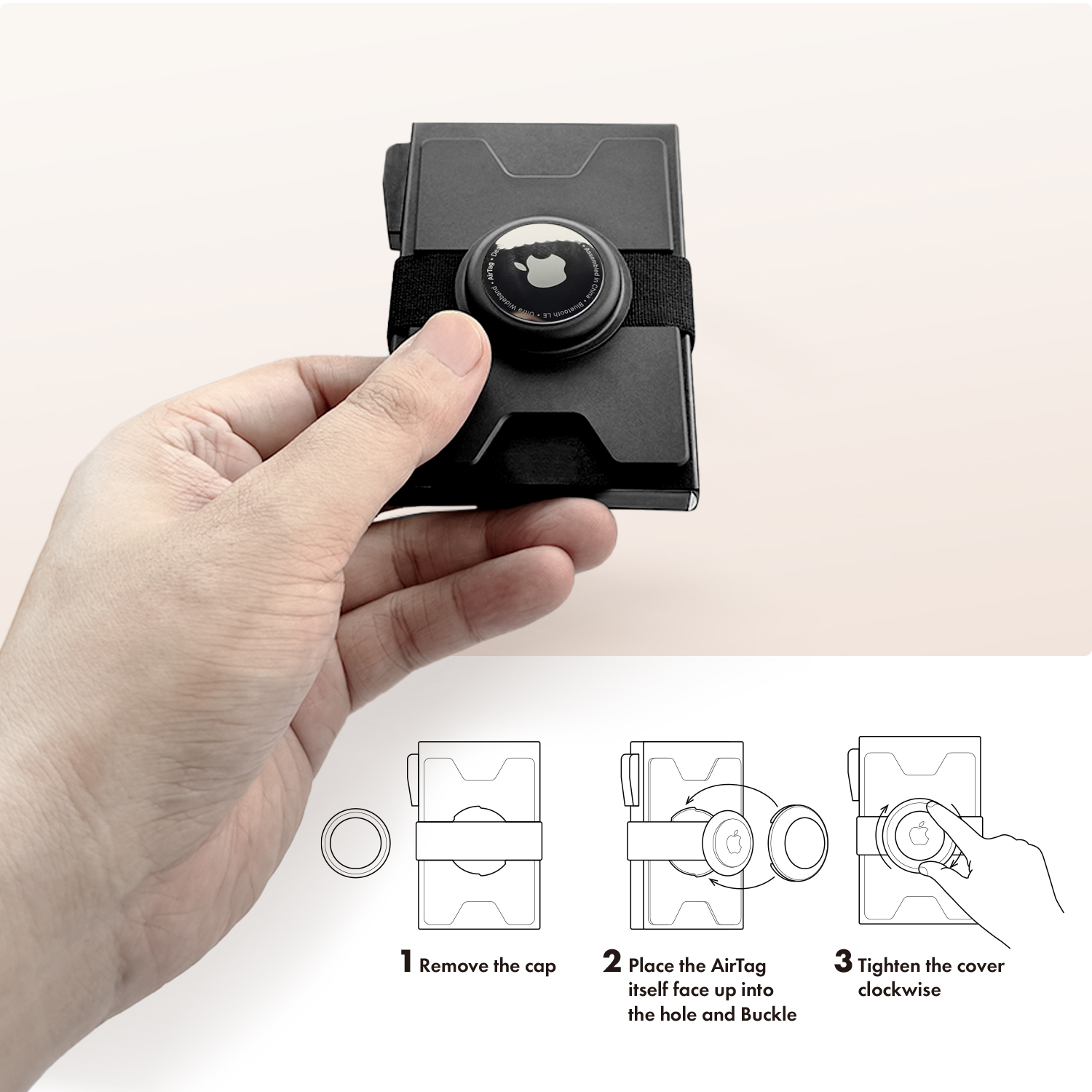 Smart Metal AirTag Wallet for  - đánh giá và giá Card Case Minimalist