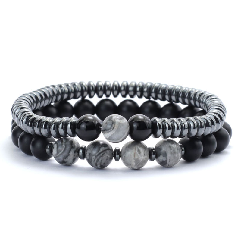 Stylish 2Pcs Men Bracelet Set  - đánh giá và giá Men'S Yoga Accessories