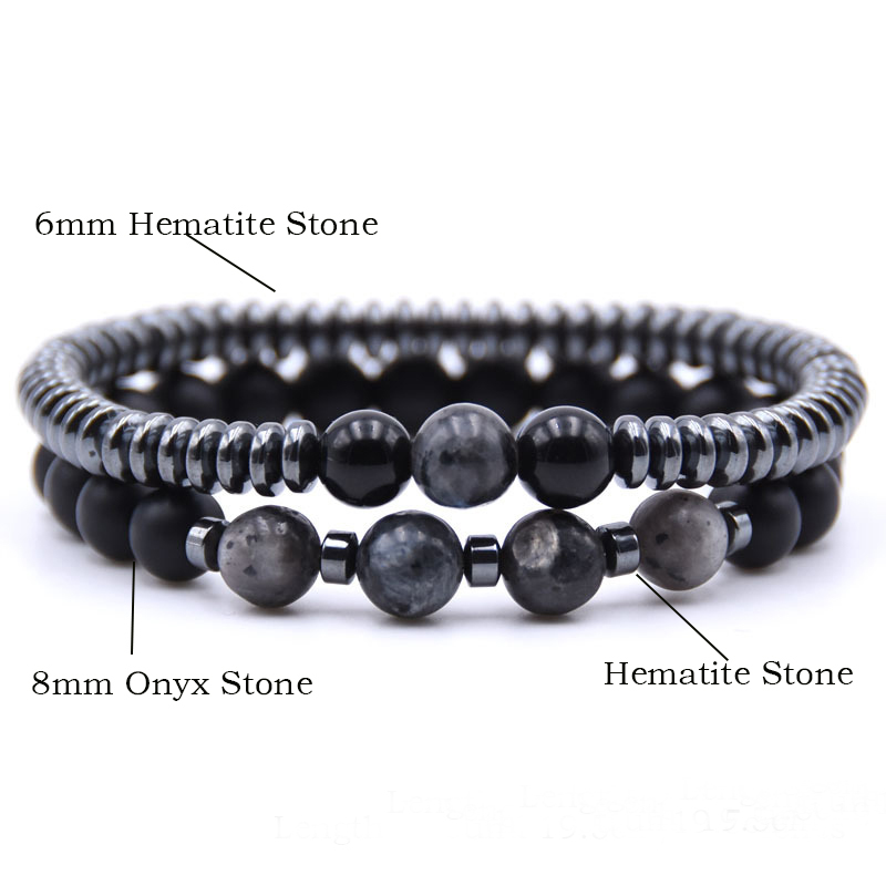 Stylish 2Pcs Men Bracelet Set  - đánh giá và giá Men'S Yoga Accessories