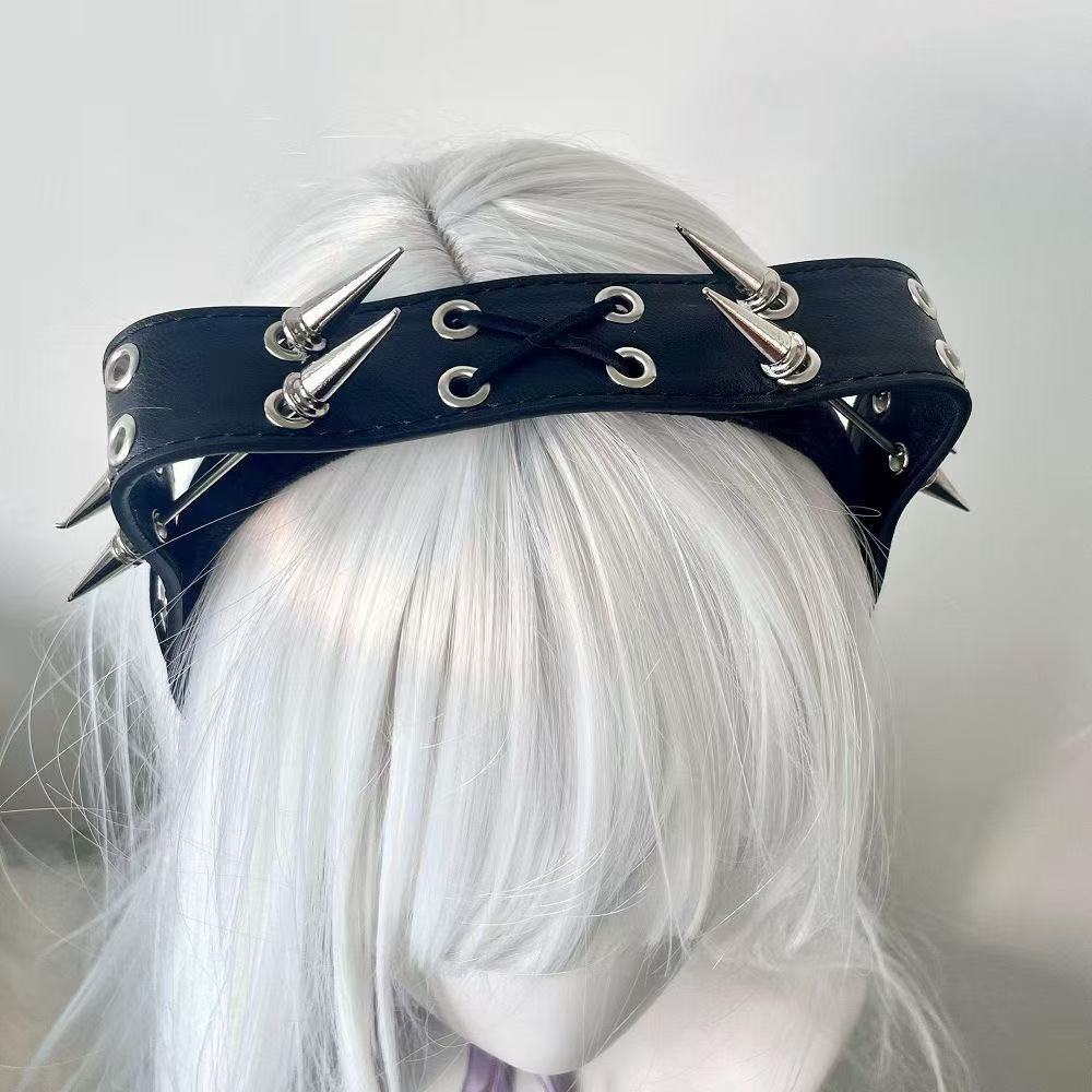 Punk Harajuku Rivet Headband,  - đánh giá và giá Men Accessories Aesthetic