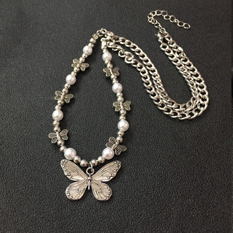 Gothic Bướm Mặt Dây Chuyền Vòn - đánh giá và giá Men Accessories Aesthetic