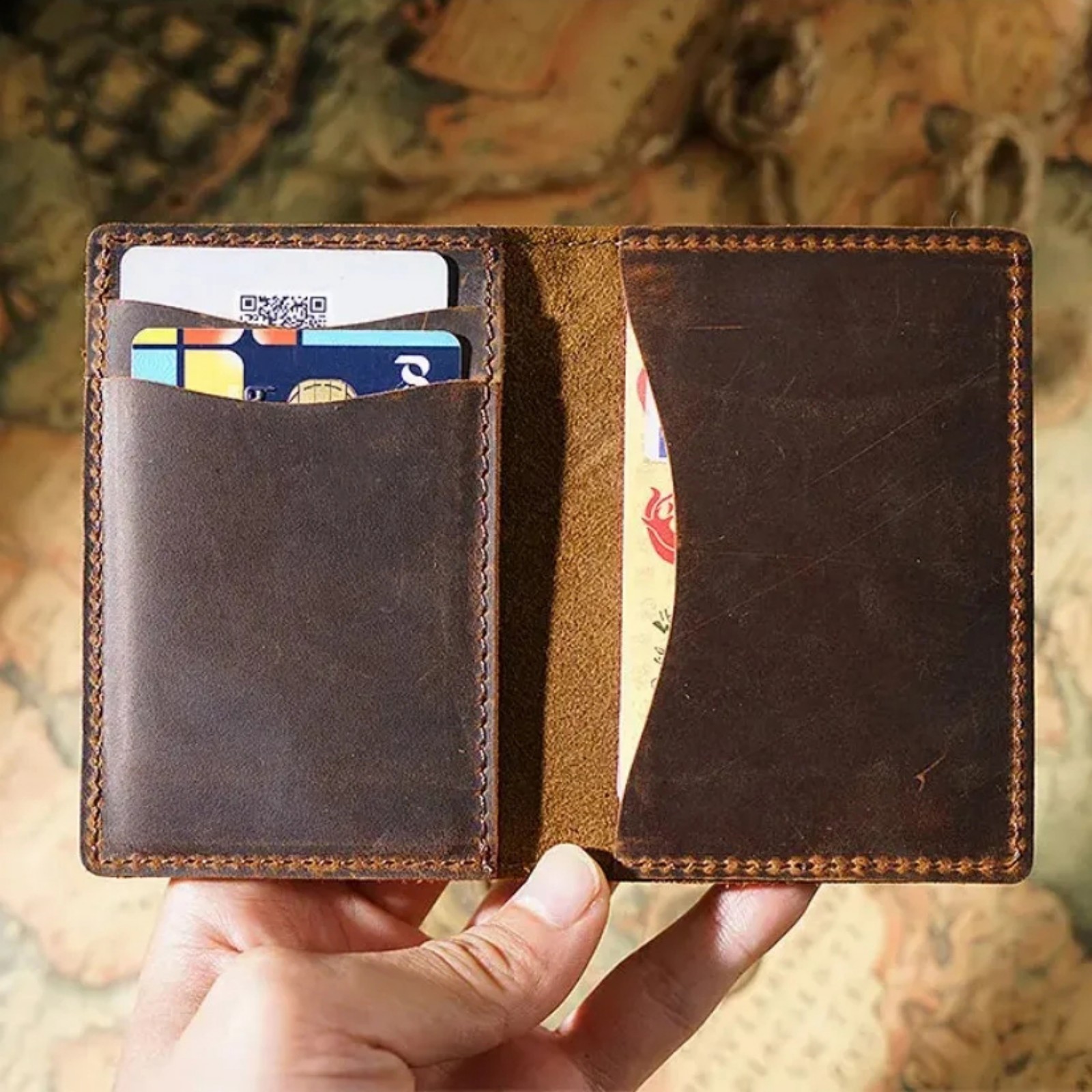 Genuine Leather Pocket Slim Ca - đánh giá và giá Card Case Minimalist