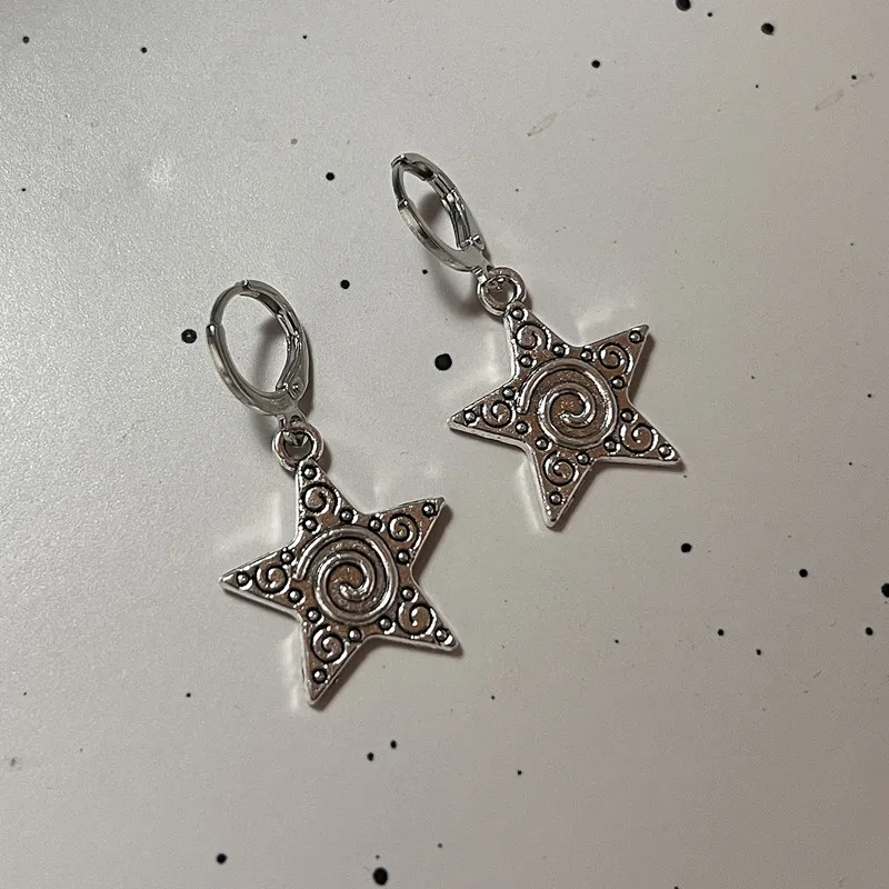 Vintage Goth Silver Color Spir - đánh giá và giá Men Accessories Aesthetic