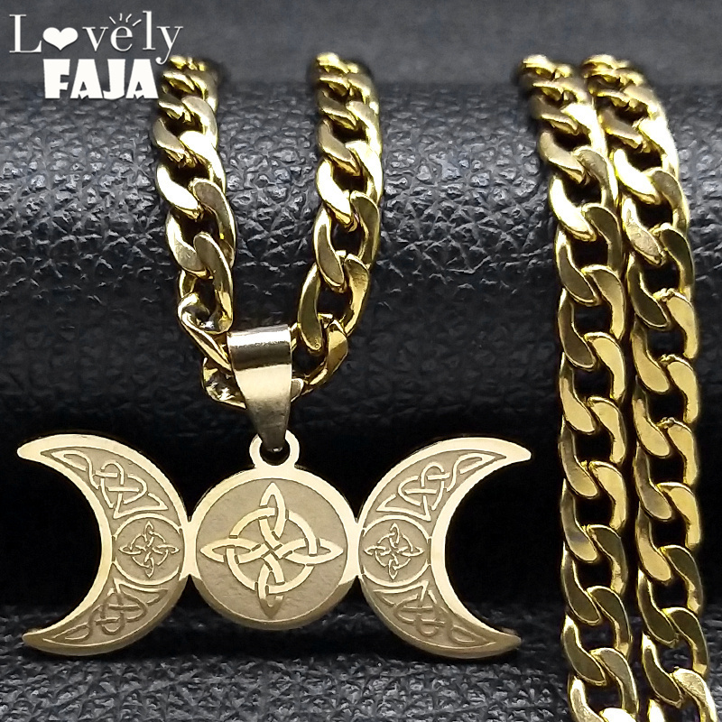 Wicca Triple Moon Crescent God - đánh giá và giá Men Accessories Aesthetic