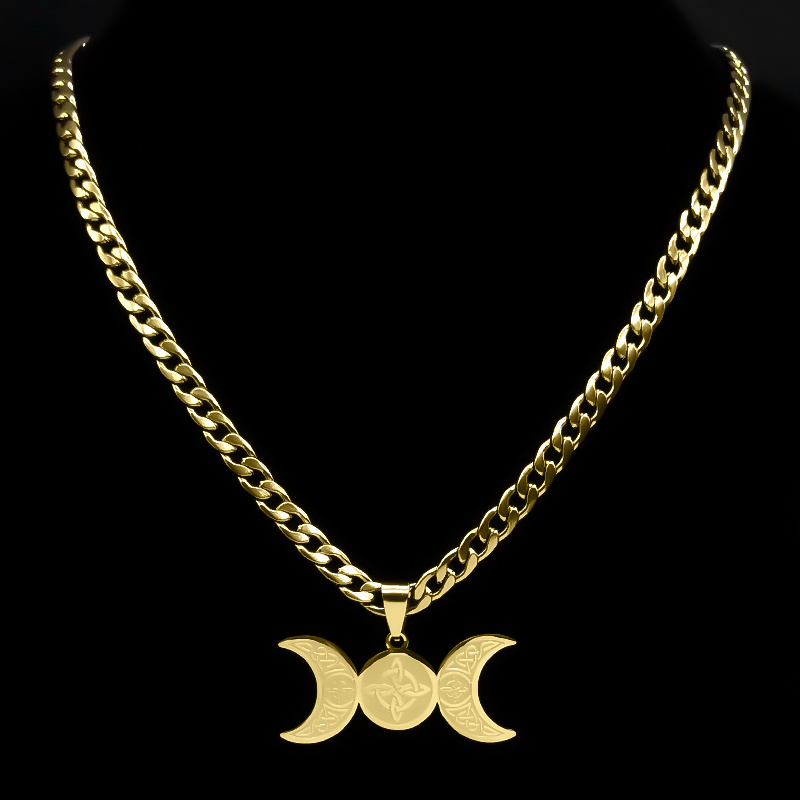 Wicca Triple Moon Crescent God - đánh giá và giá Men Accessories Aesthetic