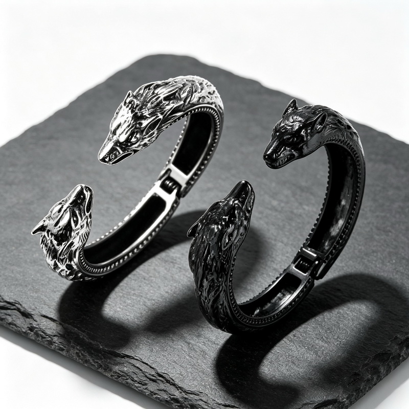 Double Wolf Head Opening Brace - đánh giá và giá Men Accessories Bd
