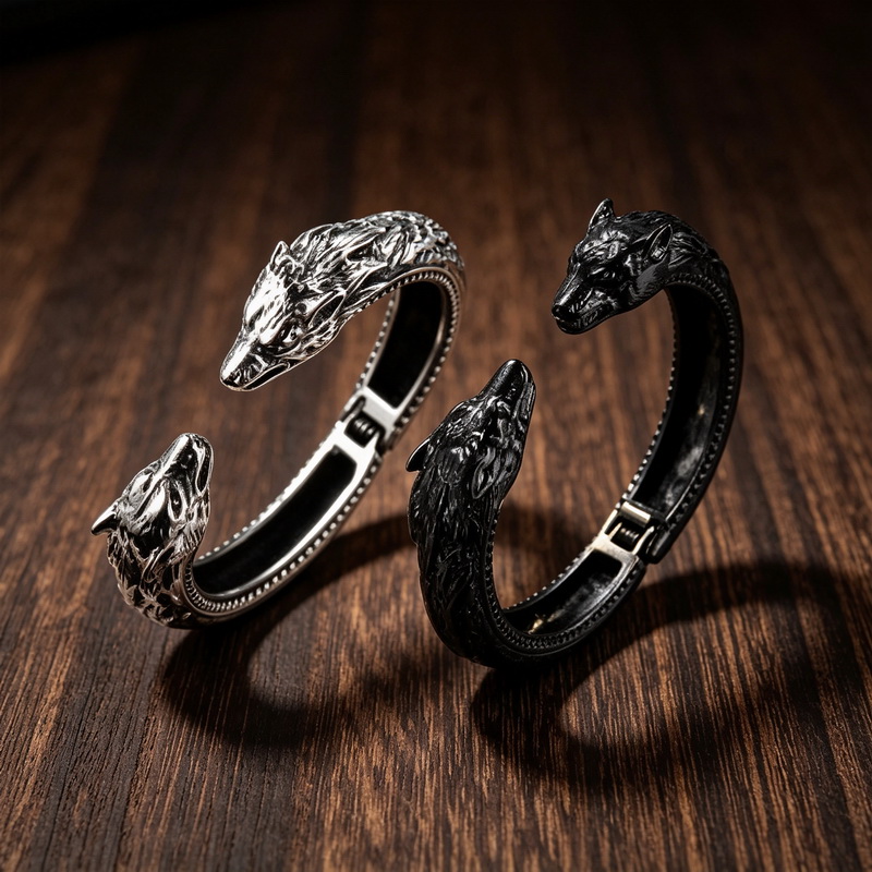 Double Wolf Head Opening Brace - đánh giá và giá Men Accessories Bd