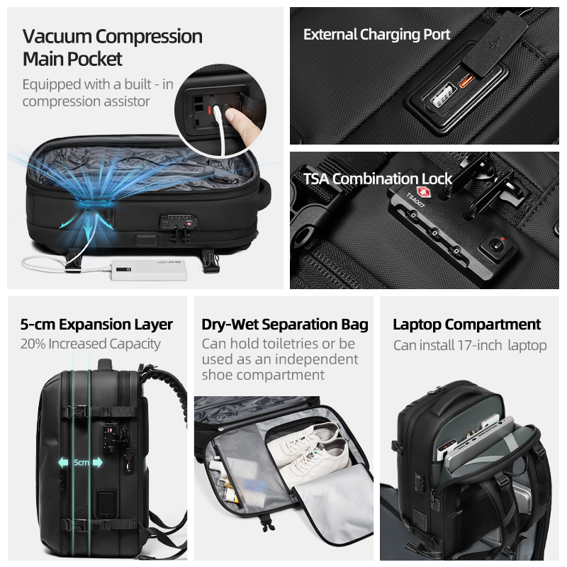 Men Travel Backpack One Click  - đánh giá và giá Men'S Accessories Pouch