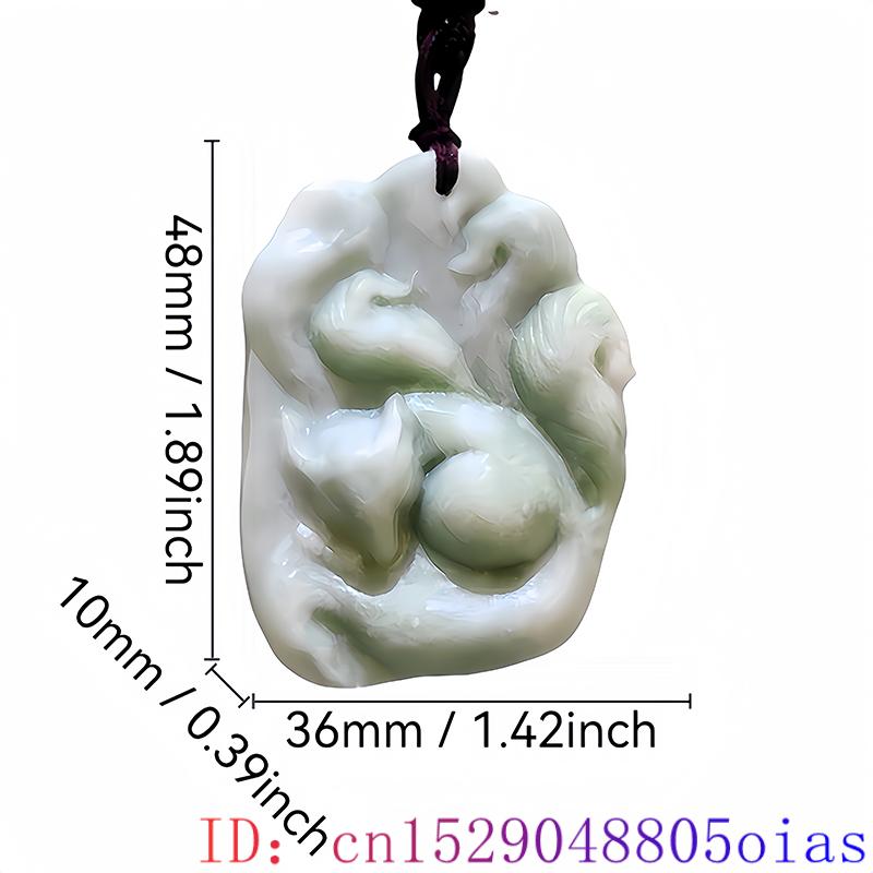 Natural Real Jade Fox Pendant  - đánh giá và giá Men'S Accessories Designer